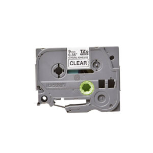 TZe 121 Laminated Tape 9mm Black Clear
